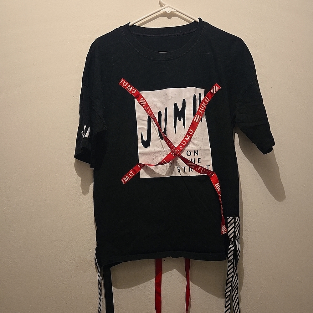 Black Kids T-Shirt with Red Accents